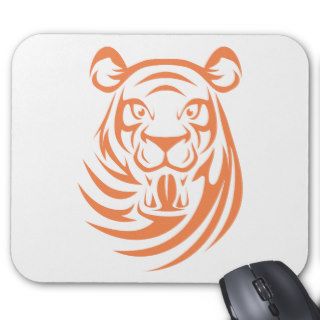 Custom Orange Tiger Logo Mouse Pads
