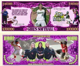 Girls Softball Novelty $Million Dollar Bill Collectible: Everything Else