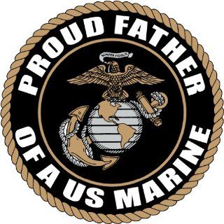PROUD FATHER OF US MARINE CORPS ARMY DECAL STICKER 5" (BLACK) : Other Products : Everything Else