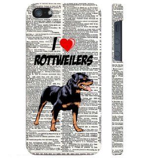 SudysAccessories I Love Heart Rottweilers On Dictionary iPhone 5 Case iPhone 5G Case   SoftShell Full Plastic Direct Printed Graphic Case Cell Phones & Accessories