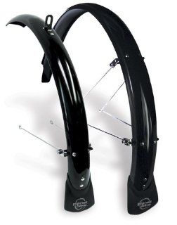 Planet Bike Hardcore Hybrid Front and Rear Bicycle Fender Set with Stainless Steel Hardware & Mud Flaps (45mm Wide) : Sports & Outdoors
