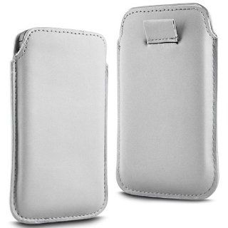N4U Accessories White Superior Pu Soft Leather Pull Flip Tab Case Cover Pouch For Nokia 603: Cell Phones & Accessories