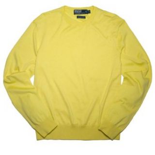 Polo Ralph Lauren Men Fine Cotton Sweater Pullover (XL, Yellow) at  Mens Clothing store Yellow Ralph Lauren Polo Sweatshirt