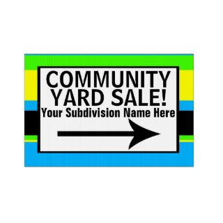 Printed Community Yard Sale Signs