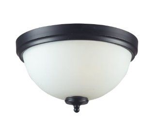 Z Lite 604F3 Harmony Three Light Flush Mount Light with Steel and Crystal Frame, Matte Black Finish and White Shade of Glass Material: Home Improvement