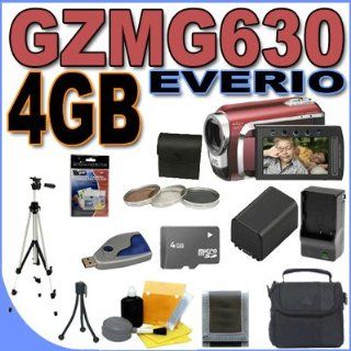 JVC Everio GZ MG630 60GB Hard Drive HDD w/40x Optical Zoom Digital Camcorder (Red) BigVALUEInc Accessory Saver 4GB BP823 Battery/Rapid Charger Filter Kit Bundle : Hard Disk Drive Camcorders : Camera & Photo
