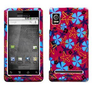 Motorola A955 Droid II Cell Phone Snap on Cover Flower Flake Cell Phones & Accessories