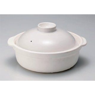 pan kbu633 25 252 [13.67 x 12.21 x 7.09 inch : body x 4.14 inch] Japanese tabletop kitchen dish No. 10 IH white earthenware pot feast for IH [34.7 x 31 x 18cm ? only 10.5cm] open fire for IH inn restaurant tableware restaurant business kbu633 25 252: Kitch