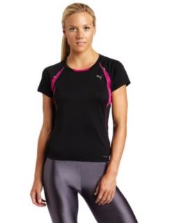 Puma Women's Running Short Sleeve Shirt (Black, X Large) : Athletic Shirts : Clothing