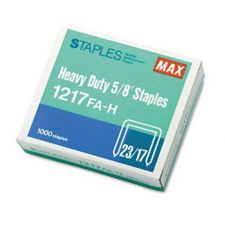Max Flat Clinch Heavy Duty Staples for MXBHD12F Stapler, 0.625 Inch Leg Length, 1000 per Box (1217FA H) : General Purpose Staples : Office Products