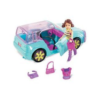 Polly Pocket: Quik Clik Cool Cruisers   Lila and Blue Roadster: Toys & Games