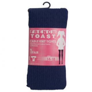 French Toast Girls School Uniforms Cable Knit Tights (3 Pack): Tights For Girls: Clothing