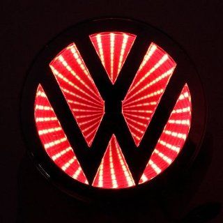 3d Red Led Volkswagen Vw Logo Badge Light Car Trunk Emblem Sticker Lamp: Automotive