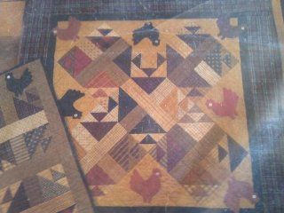 UNCUT & OOP "HENS & CHICKENS" 33" X 33" QUILT & TABLE RUNNER SEWING PATTERN IJ654  INDYGO JUNCTION, INC. BY CHERI SAFFIOTE