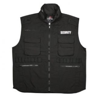 Black Security Law Enforcement Ranger Vest: Military Coats And Jackets: Clothing