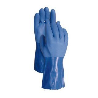 Atlas 660 Triple Dipped 12 Blue PVC Chemical Resistant Gloves   Dozen   Medium: Kitchen & Dining