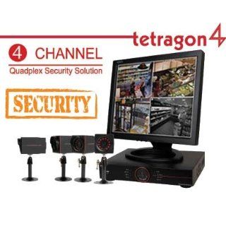 Netrome Tetragon 4 Channel DVR Security System with 4 Camera and LCD Monitor : Complete Surveillance Systems : Camera & Photo