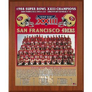 Healy San Francisco 49Ers Super Bowl Xxiii Champions 11X13 Team Picture Plaque  Cherry 11X13 : Sports Related Collectibles : Sports & Outdoors