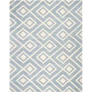 Safavieh Handmade Moroccan Chatham Blue/ Ivory Wool Rug With Durable Backing (4 X 6)