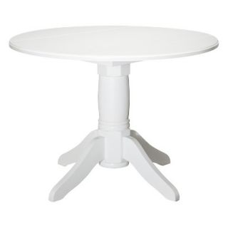 Dining Table Threshold 42 Expandable Pedestal Dining Table   White
