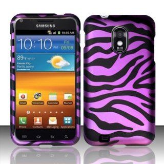 Samsung Epic Touch 4G D710 / Galaxy S2 Case (Sprint) Exquisite PurplenBlack Zebra Hard Cover Protector with Free Car Charger + Gift Box By Tech Accessories: Cell Phones & Accessories