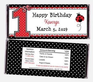 Ladybug First Birthday Candy Wrappers: Health & Personal Care