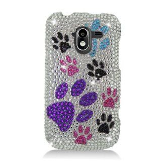 Aimo ZTEN9120PCLDI668 Dazzling Diamond Bling Case for ZTE Avid 4G N9120   Retail Packaging   Colorful Paws: Cell Phones & Accessories