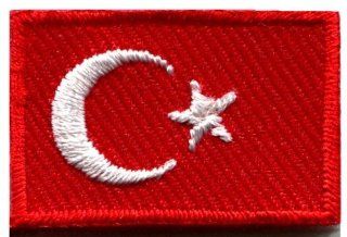 Flag of Turkey Turkish Star Crescent Moon Applique Iron on Patch Small S 643 Handmade Design From Thailand: Everything Else