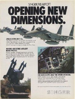 1986 Singer Kearfott JTIDS F 15 Aircraft Chaparral Stinger Missile Navigation Print Ad (Memorabilia) (57566)  