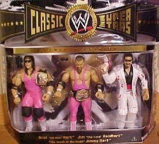 WWE CLASSIC SUPERSTARS HART FOUNDATION 3 PACK: Toys & Games