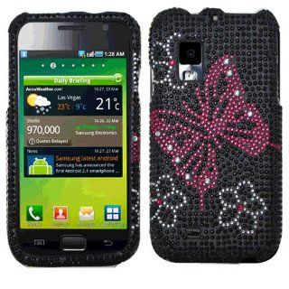 Fits Samsung I500 Fascinate Hard Plastic Snap on Cover Imaginary Butterfly Full Diamond/Rhinestone Verizon: Cell Phones & Accessories