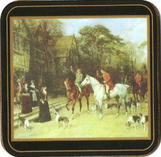 Pimpernel VINTAGE English Fox Hunting Coasters, Set of 6 in Collectible Hudson Scott & Sons Tin: Kitchen & Dining