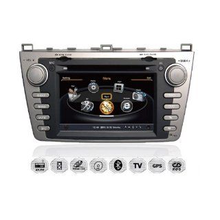 Mazda 6 OEM Digital Touch Screen Car Stereo 3D Navigation GPS DVD TV USB SD iPod Bluetooth Hands free Multimedia Player : Vehicle Dvd Players : Car Electronics