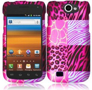 VMG Samsung Exhibit 2 4G T679 Hard Design Case Cover   Pink Wild Safari Design Hard 2 Pc Plastic Snap On Case Cover for T Mobile Samsung Exhibit 2 II 4G T679 2nd Generation Cell Phone [by VANMOBILEGEAR] *** Accessory Case Only; Phone Device Not Included **