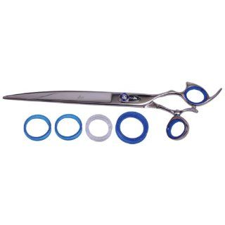 Shark Fin Stainless Steel Gold Line Swivel Pet Curved Shears, 7 Inch : Pet Grooming Scissors : Pet Supplies