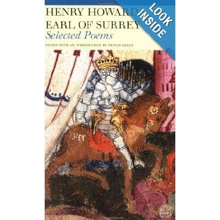 Selected Poems of Henry Howard, Earl of Surrey (Fyfield Books) Henry Howard, Dennis Keene 9780415967334 Books