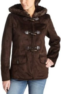 Esprit Women's Faux Suede Jacket,Dark Chocolate,Small: Clothing
