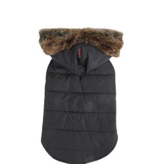 Puppia Cody Hood Winter Dog Vest/Coat, Small, Black : Pet Coats : Pet Supplies