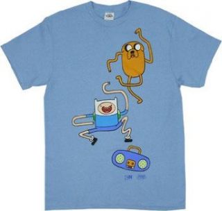 Adventure Time Dance Dance Men Light Blue T shirt: Clothing