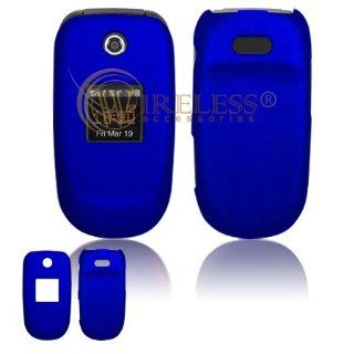 Samsung Stride R330 Cell Phone Rubber Feel Dark Blue Protective Case Faceplate Cover: Cell Phones & Accessories