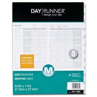 Day Runner 2014 Monthly Tabbed Planner Refill, 8.5 x 11 Inches (491 685)  Office Calendar Refills 