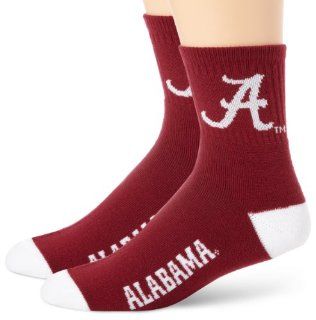 Alabama Crimson Tide Team Color Quarter Socks : Sports Fan Socks : Sports & Outdoors