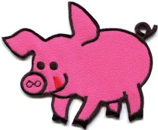 Pig Sow Hog Swine Boar Livestock Farm Animal Applique Iron on Patch New S 688 Handmade Design From Thailand: Patio, Lawn & Garden