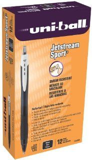 Uni Ball Jetstream Sport RT Ballpoint Retractable Pen, Black Ink, Bold Point, Dozen (SAN1738685) : Rollerball Pens : Office Products