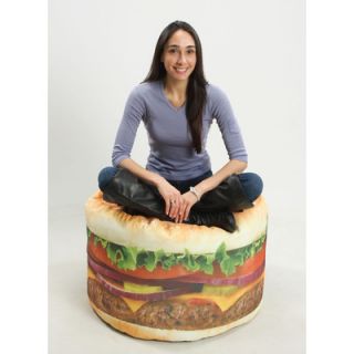 Wow Works LLC Hamburger Adult Bean Bag Chair