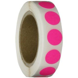 Aviditi DL690K Circle Inventory Color Coded Label, 1/2" Diameter, Fluorescent Pink (Roll of 500): Industrial & Scientific