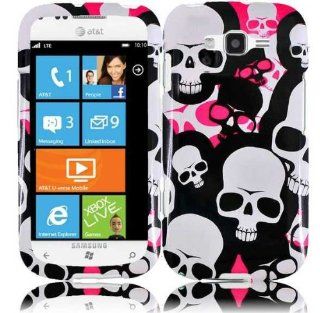 Pink White Skull Hard Cover Case for Samsung Focus 2 SGH I667: Cell Phones & Accessories