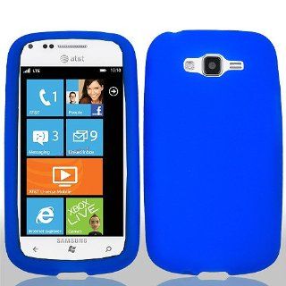 Blue Soft Silicone Gel Skin Cover Case for Samsung Focus 2 SGH I667 Cell Phones & Accessories