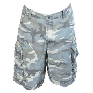 NEW Lee Dungarees Mens Camo Army Cargo Shorts   Grey   33   (691) at  Mens Clothing store: