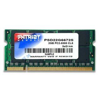 Patriot PSD22G6672S Signature PC2 5300 DDR2 667MHz 2GB SODIMM CAS 5 Module: Electronics